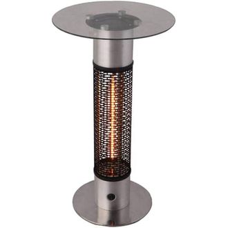 Decorspace Decor Space - Stufa elettrica Tavolo riscaldante in vetro ed acciaio inox 1500 w per arredamento Moderno