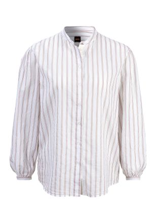 HUGO BOSS Klassische Bluse »Bilast Premium Damenmode« mit Raffungen an den Ärmeln