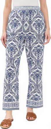 Farm Rio Tropical Pajama Pants In Blue/white