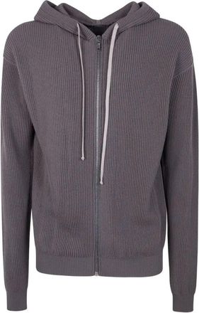 Rick Owens Zipperd Hoodie Knit Jacket