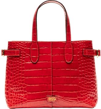 Frances Valentine Amalie Croc-Embossed Leather Tote