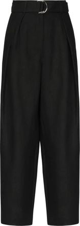 Max Mara Zwarte Broek Jane - Dames - Straight fit broeken - Zwart - M - Broeken
