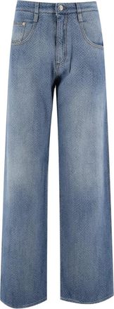 Ermanno Scervino Wide Straight-Leg Jeans - Dames - Loose Fit Jeans - Grijs - 2XS - Denim - Jeans