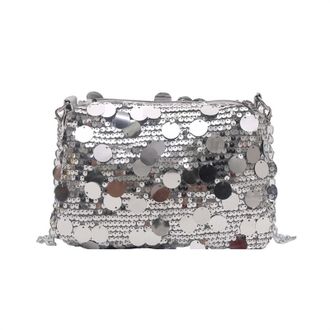 Generic Gold Clutch Sequins Evening Bag,Ladies Clutch Bag With Chain Stylish Gold Purple Silver Black Handbag for Parties,Wedding Handbag,Shiny Chain Shoulder