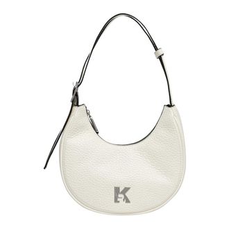 Karl Lagerfeld Hobo tas - Dames - Tassen - Wit - Maat: ONE Size Leer