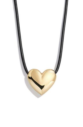 BaubleBar Millie Bubble Heart Cord Necklace in Gold at Nordstrom