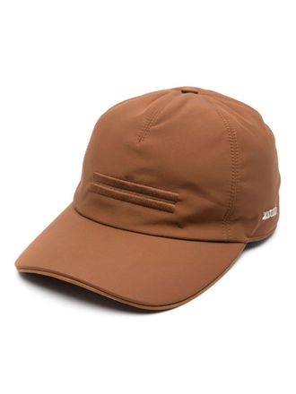 Ermenegildo Zegna logo-embroidered cap - Brown