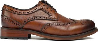 Sole Mens Crafted Caliper Brogue Shoes - Tan Leather - Size UK 10