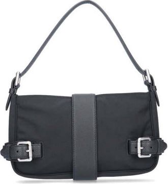 Bottega Veneta Buckle Misc Medium Shoulder Bag Black >