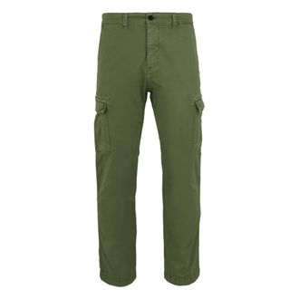 Bomboogie Pantalones cargo de corte recto en algod&oacute;n - Trousers - Hombre - Verde - W34