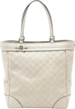 Gucci Pre-owned Tote Bags, female, White, Size: ONE SIZE Pre-owned Mayfair Tote Bag