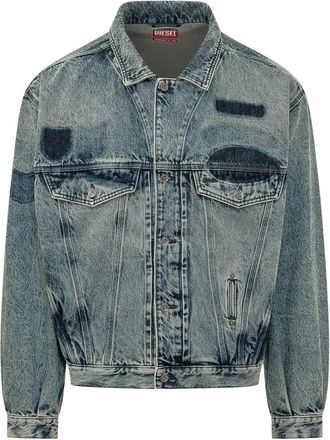 Diesel D-Denver-S2 Denim Jacket - Heren - Spijkerjassen - Blauw - XL - Denim - Jassen