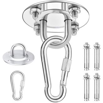 OEM Gancho De Techo De Alta Resistencia, Capacidad De 450 Kg, Kit De Suspensi&oacute;n De Hamaca De Acero Inoxidable, Rotaci&oacute;n De 180&deg; Para Estructuras De Hormig
