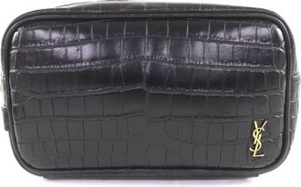 Saint Laurent Black Leather Pouch (Pre-Owned)