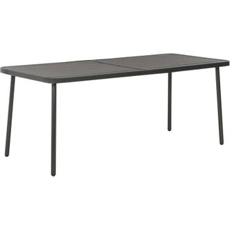 vidaXL Furniture Limited - Mesa De Jard&iacute;n De Acero Gris Oscuro 180x83x72