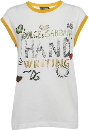 Dolce & Gabbana 2024 Handwriting Heart T-shirt - Wit