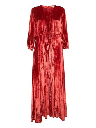 Red Valentino velvet midi dress