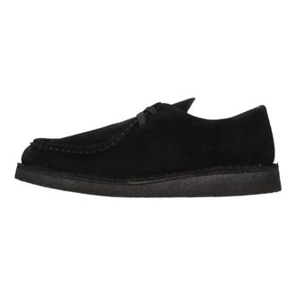 Selected Slhchristian Su&egrave;de Wedge Moc-toe Schoenen - Heren - Veterschoenen - Zwart - 42 EU - Su&egrave;de - Schoenen