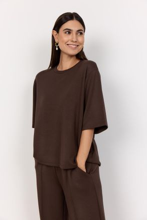Soyaconcept Rundhalsshirt SOYACONCEPT SC-BANU 231, Damen, Gr. XXL, hot fudge, Single Jersey, Obermaterial: 48% Modal, 48% Polyester, 4% Elasthan, unifarben, h&uuml;ftl