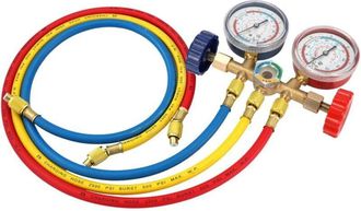 OEM Juego De Man&oacute;metros Para Colector De Refrigerante, Herramientas De Aire Acondicionado Con Manguera Y Gancho Para Lectura De Presi&oacute;n De R12, R22, R404a