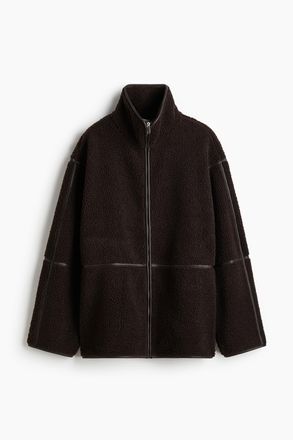 H&M Jacke aus Teddyfleece - Dunkelbraun