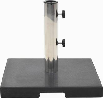 vidaXL Base De Sombrilla De Granito Cuadrada Negro 20 Kg Vidaxl