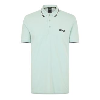 HUGO BOSS Paddy Pro katoenen piqu&eacute;-poloshirt voor heren (Turquoise groen)