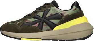 John Richmond Sneakers van leer en stof - Heren - Sneakers - Veelkleurig - 43 EU - Leer - Schoenen