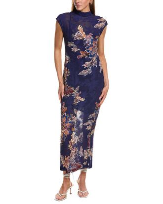 Hemant & Nandita Burnout Jacquard Midi Dress