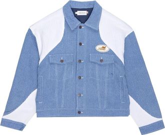 Honor The Gift Giacca trucker con inserti a coste - Blu