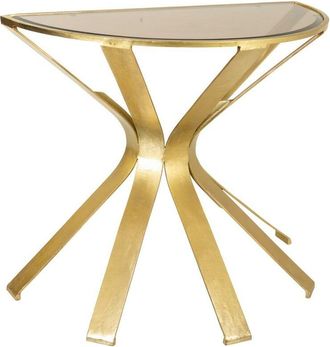 Wanderlust Deco Wanderlust Deco - Recibidor De Metal Dorado Y Cristal 94x52x78