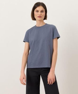 Pact Organic Cotton Soft-Slub Essential Crewneck Tee in Light Steel Blue at Nordstrom, Size Xx-Large