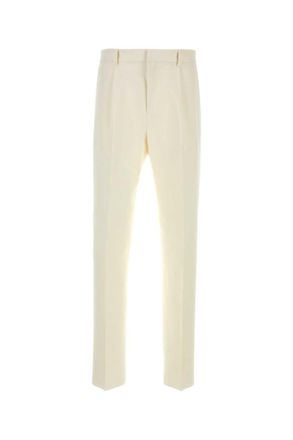 Ferragamo Beige Flat Front Pants