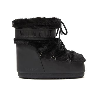 Moon Boot Moon Boot, Winter Boots, female, Black, Size: 9 US Icon Low Faux Fur Boot