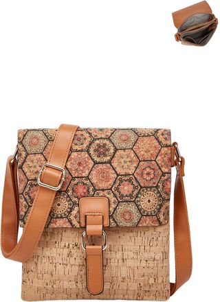 Generic Cork Crossbody Bag for Women Bohemian Style Vintage Shoulder Handbag Hobo Satchel Purse, D-2