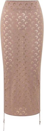 Marine Serre Moon Mini Rok - Dames - Midirokken - Roze - M - Polyester - Rokken
