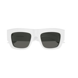 Alexander McQueen Sunglasses, male, White, 53 MM, Authentic Glasses with Top-Notch Service