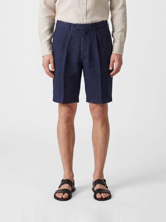 Boglioli Shorts sartoriali in lino al ginocchio con tasche America