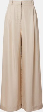 Frankie Shop Marfa pleated twill wide-leg pants