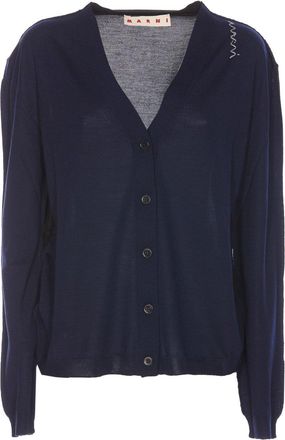 Marni Logo Embroidered Knit Cardigan