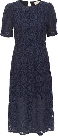 Cream Elegante Kant Jurk Total Eclipse - Dames - Casual kleedjes - Blauw - XS - Kleedjes