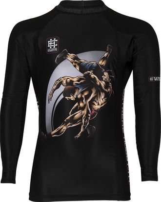OEM Camiseta De Manga Larga Para Ni&ntilde;os, Modelo Rashguard, Para Lucha Libre, Talla 116, Color Negro
