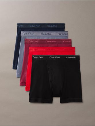 Calvin Klein Mens Cotton Classic 5-Pack Boxer Brief - Multi - XL