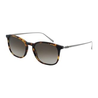 Ferragamo Sunglasses Rectangle Full Rim, Dark Havana Frame And Grey Gradient Lens Sf2846Scp219