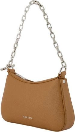 Alexander McQueen Womens T Bar Mini Shoulder Bag Brown Calfskin