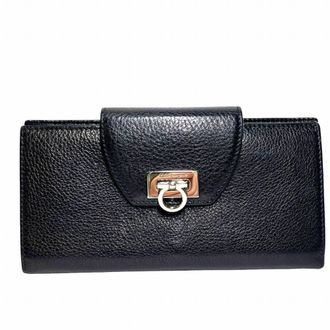 Ferragamo Leather Long Wallet (Bi-Fold) (Pre-Owned)