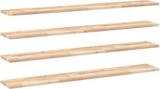 vidaXL Floating Shelves 4 pcs 140x20x2 cm Untreated Solid Wood Acacia vidaXL