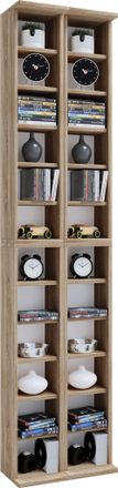 ebuy24 Ebuy24 - Soporte De Dvd De Cd De Madera Vcm Estante De Cd Con Espacio Para 408 Cd O 144 Dvds O 80 Videos Dimensiones: Al. 183 X An. 42 X T. 20 Cm Esta