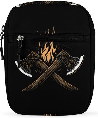 Generic Fire And Axe Trendy Crossbody Bag for Men Women Small Satchel Men Sling Adjustable Shoulder Strap Messenger