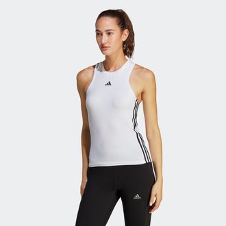 adidas Tanktop ADIDAS PERFORMANCE TR-ES 3S TK, Damen, Gr. XXL, schwarz-weiss (wei&szlig;, schwarz), Obermaterial: 88% Polyester, 12% Elasthan, clean, Rundhals, Top
